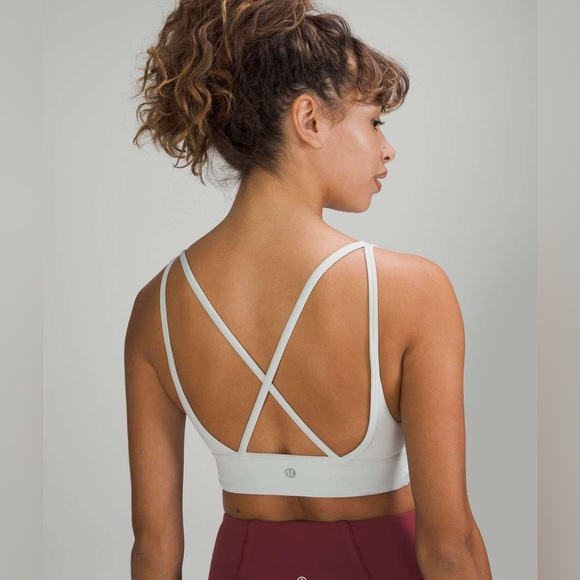 Lululemon In Alignment Longline Bra Light Support, B/C Cup Ocean Air - Picture 2 of 7